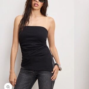 Good American black Strapless Blouse